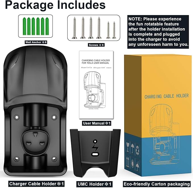 Tesla Charger Holder Wall Mount Tesla Charging Cable Organizer - Image 6