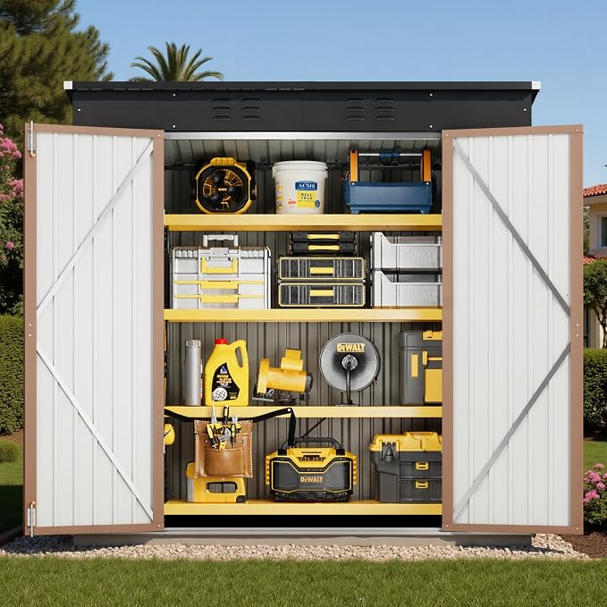 Bealife Outdoor Storage Shed Clearance, Metal Outdoor Storage Cabinet, - Image 3