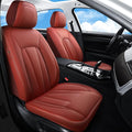 Red Car Seat Covers, Leather Car Seat Covers 2 Front Seats, Waterproof by CarLuxor