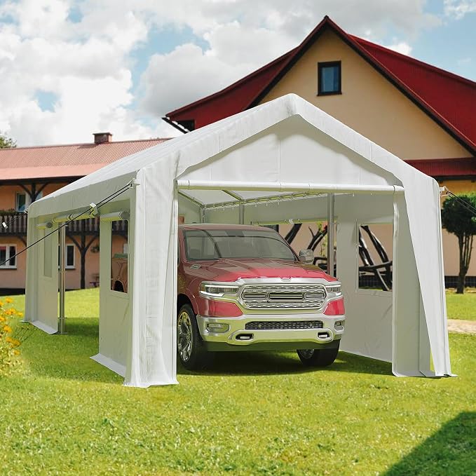 10x20ft Heavy Duty Carport Outdoor Canopy Portable Garage by Wpond