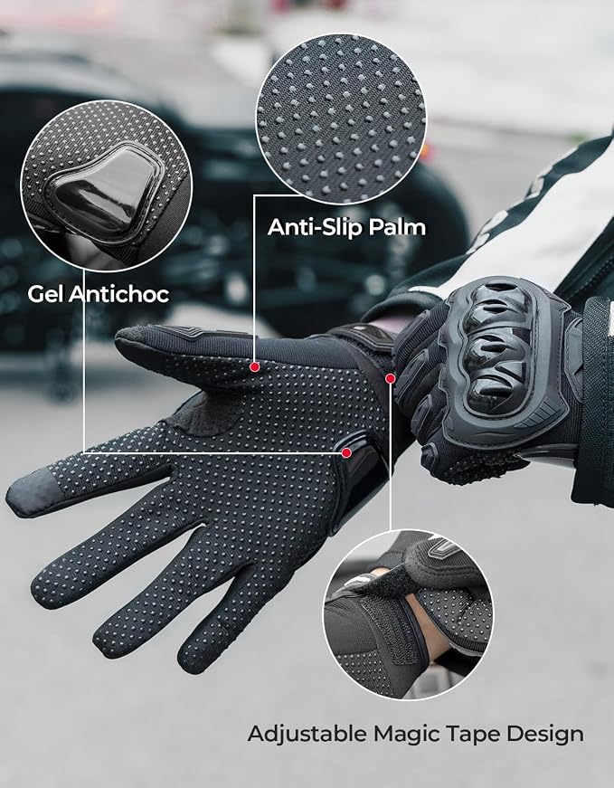 KEMIMOTO Motorcycle Gloves for Men/Women, Touchscreen Dirt Bike Gloves - Image 2