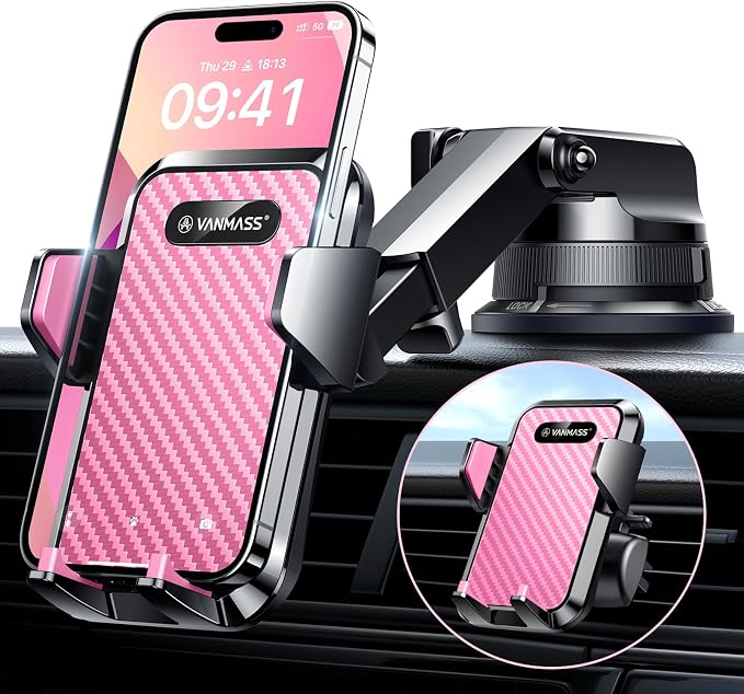 VANMASS Cell Phone Mount Car Dashboard Window Vent Desk Fit by VANMASS