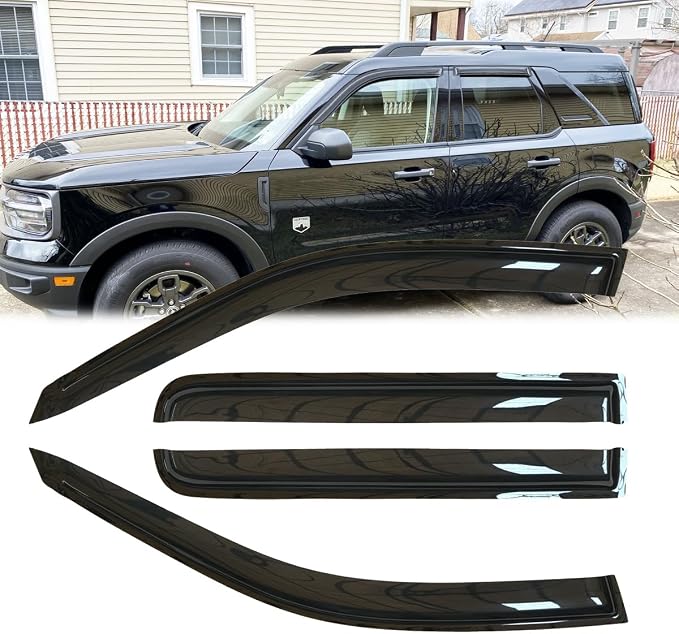 4pcs Original Outside Mount Style Window Rain Guards Durable Side Window Wind by Deebior
