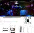 Car Interior Ambient Lights, 18 in 1 128 Colorful LED Acrylic Fiber Optic Strip by HMYC