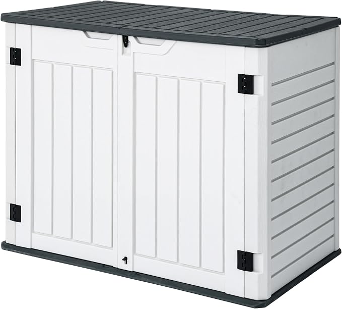GOOBED Horizontal Shed with Padlock Latch, Outdoor Storage Shed by GOOBED