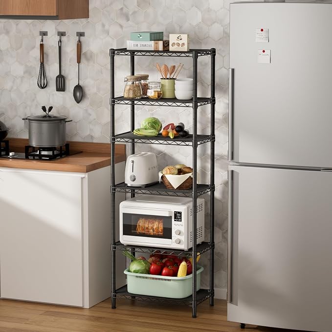 SINGAYE 6 Small Wire Shelves Kitchen Pantry Close Home Organizers and Storage - Image 5