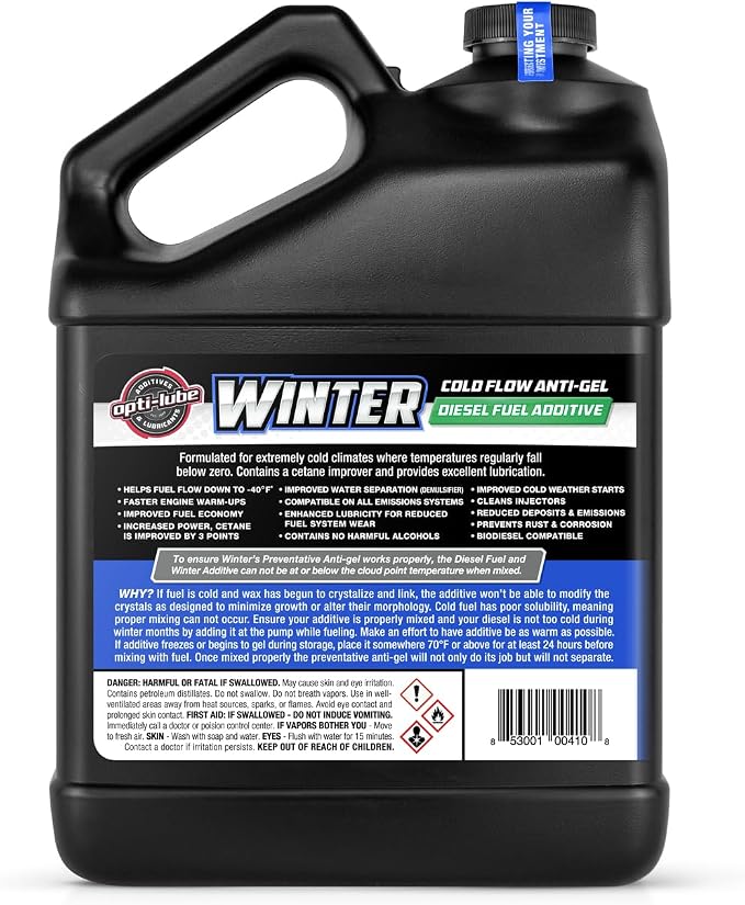 Opti-Lube Winter Formula Anti-Gel Diesel Fuel Additive: Gallon) - Image 3