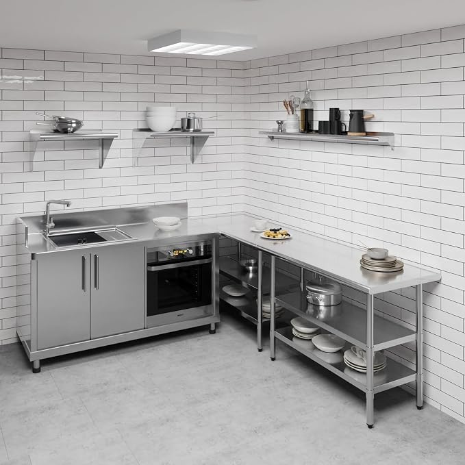 AmGood 60" Long X 6" Deep Stainless Steel Wall Shelf | NSF Certified | - Image 2