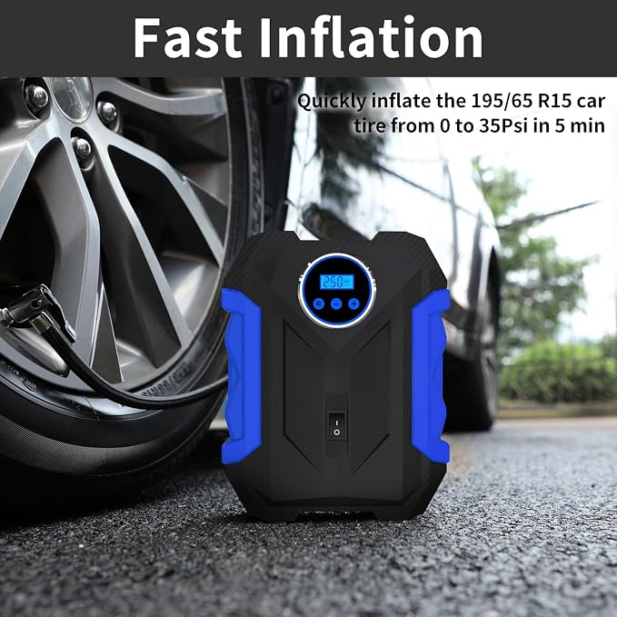 Digital Air Compressor for Car Auto Pump Portable Tire Inflator - Image 5