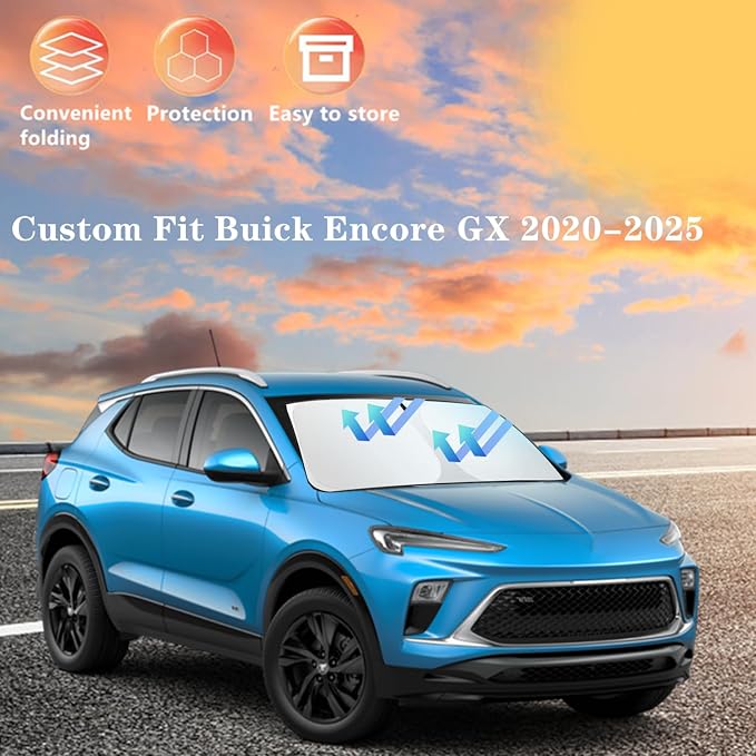 Windshield Sun Shade for Buick Encore GX 2020-2025 4-Layer Front Window Shade - Image 3