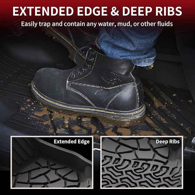 LASFIT Floor Mats Cargo Liner for Ford Bronco 4 Door 2025 2024 2023 2022 2021 - Image 3