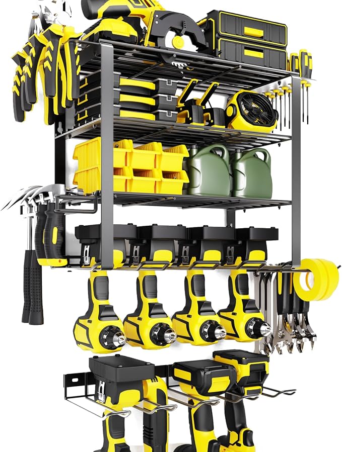 5 Layers 2 IN 1 Power Tool Organizer Wall Mount by Mefirt
