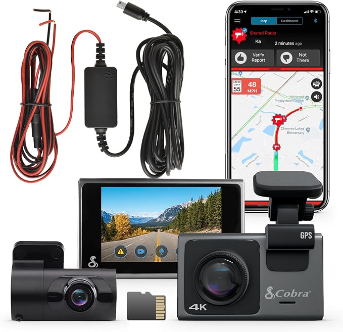 Bundle of Cobra Smart Dash Cam by CobraElectronics