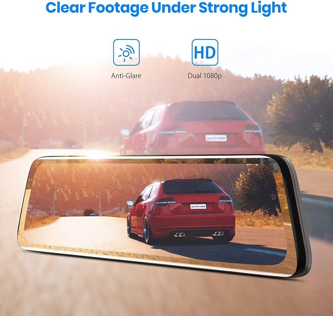 AUTO-VOX V5PRO 1080P 9.35'' OEM Rear View Mirror Camera, Full Laminated - Image 2
