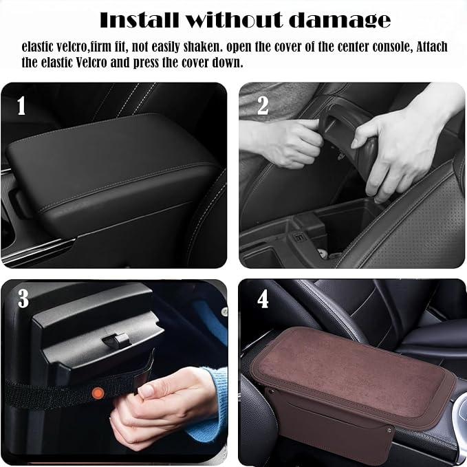Arm Rest Cover for Car with 2 Storage Bags, Central Console Cover Armrest Pad - Image 7