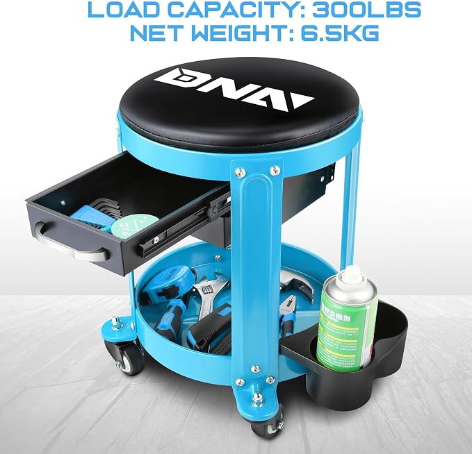 DNA MOTORING Round Mechanics Roller Seat Creeper Stool - Image 7