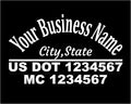 Custom US DOT Trucking Decal Stickers Tow Truck, 18 Wheeler, Van MC Number by AlderaGraphics