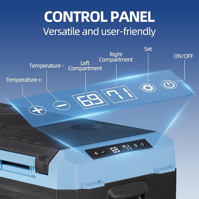 25L Car Refrigerator Freezer, 27QT Dual Zone Portable Compressor Cooler - Image 5