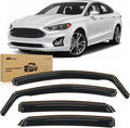 Nilight Vent Window Visors for Ford Fusion 2013 2014 2015 2016 2017 2018 2019 by Nilight