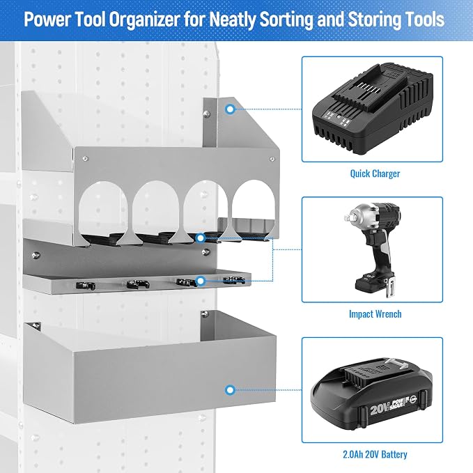 AA Products P-SH-Power Tool Organizer Wall Mount Designed - Image 5