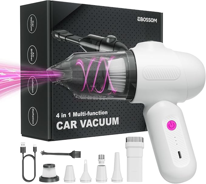 Car Vacuum V6 Pro, Cordless Handheld Vacuum by EBOSSOM