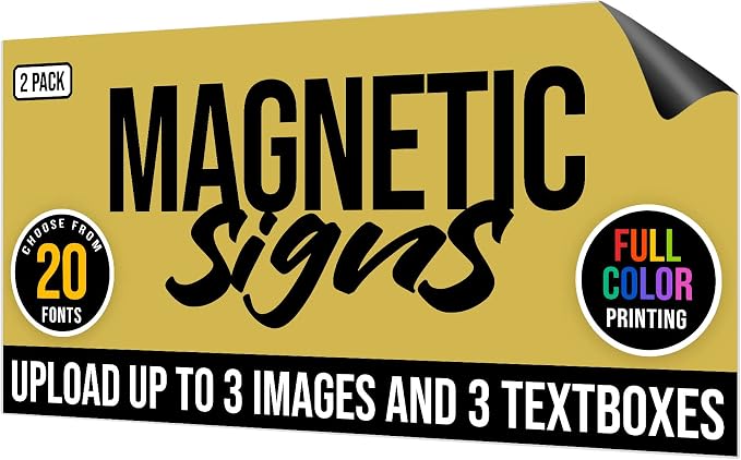 2-Pack, 30 mil Customized Vinyl Car Magnets, Personalized Magnetic Sheets - Image 3