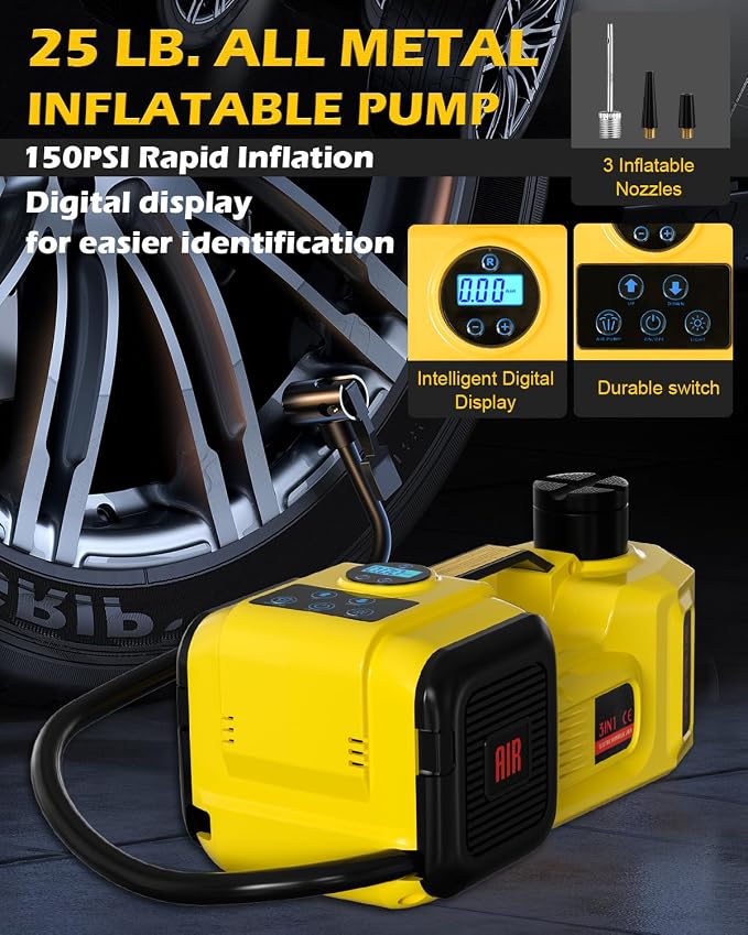 Electric Car Jack, 5 Ton 12V Digital Display Electric Jack - Image 2