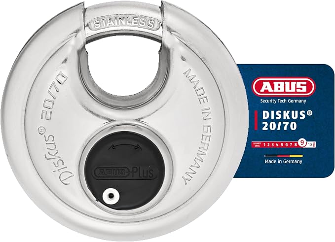 ABUS Diskus 20/70 Heavy Duty Stainless Steel Disk Padlock by ABUS