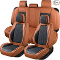 Seat Covers for Cars Full Set, Leather Seat Covers 2 Pack, Breathable Leather by truckerset