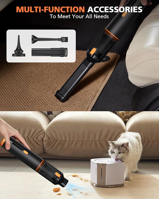 Car Vacuum Portable with 16000Pa Powerful Suction, Handheld Vacuum Cordless - Image 4