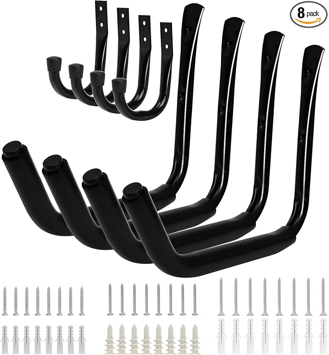KURUI Heavy Duty Kayak Storage Rack, 100 LB Wall Mount Hooks by KURUI