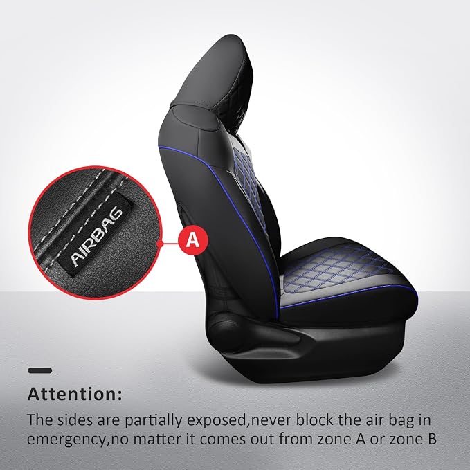 MIROZO Seat Covers for Rav4 Non-Hybrid, Faux Leather Car Seat Covers Compatible - Image 3