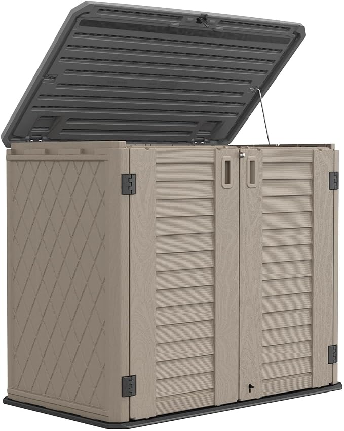 HOMSPARK Outdoor Storage shed, 26 Cu.ft Outdoor Storage Box Waterproof by HOMSPARK