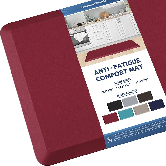 KitchenClouds Kitchen Mat Cushioned Anti Fatigue Kitchen Rug 17.3"x39" by KitchenClouds