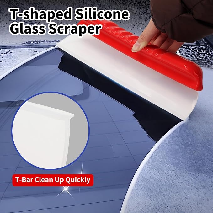 2 Pack 12inch car Squeegee, Silicone Squeegee, car Window Squeegee, Flexible - Image 4