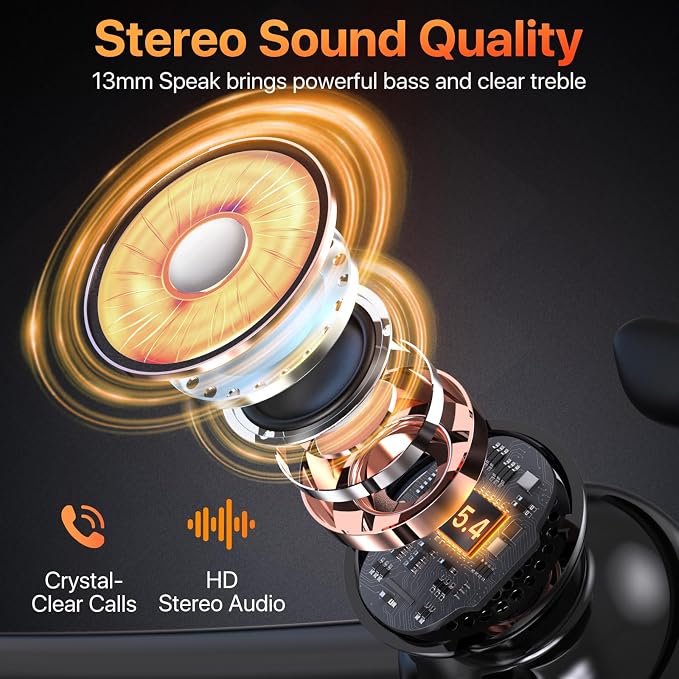 Bluetooth Headset with Microphone, V5.4 Bluetooth Earpiece with Charing Case - Image 4