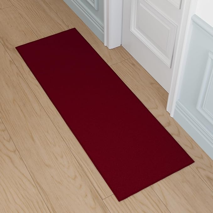 Ottomanson Hallway Runner Rug 20" x 59" Non Slip Solid Area Rugs Easy to Clean - Image 9