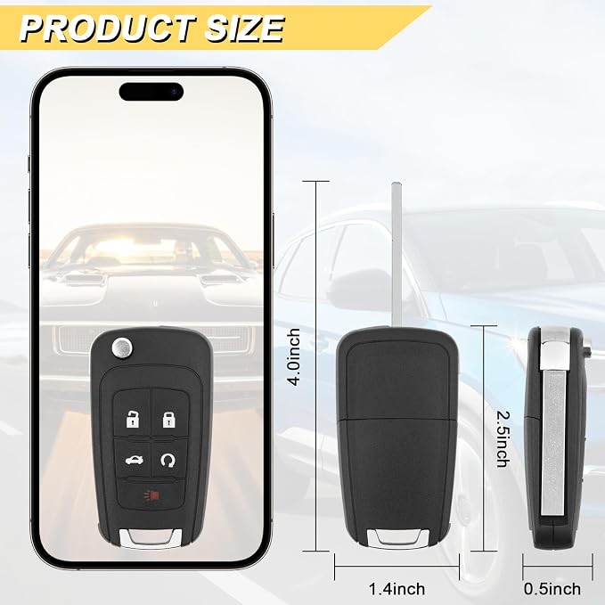 Key Fob Replacement for 2014-2019 Buick Encore/ 10-12 Allure/ 10-16 Lacrosse/ - Image 4