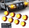 Xprite Amber LED Hideaway Strobe Lights Kit 20 Flashing Patterns w/Control by XPRITE