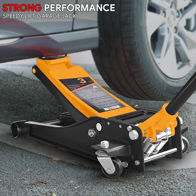 DNA MOTORING Low Profile Hydraulic Trolley Service/Floor Jack, 3 Ton Capacity - Image 9
