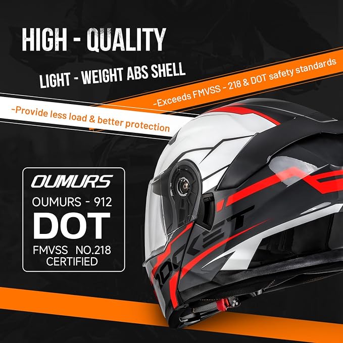 Modular Motorcycle Helmets Full Face Flip up Street Bike Motorcycle Helmet - Image 4