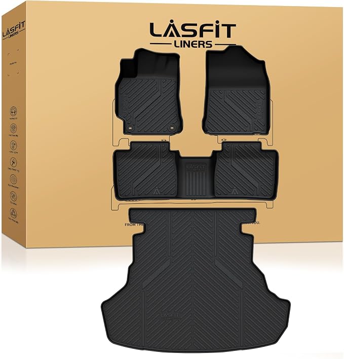 LASFIT Floor Mats for Toyota Camry 2015-2017 LE/SE/XLE/XSE, Custom Fit TPE All by LASFIT