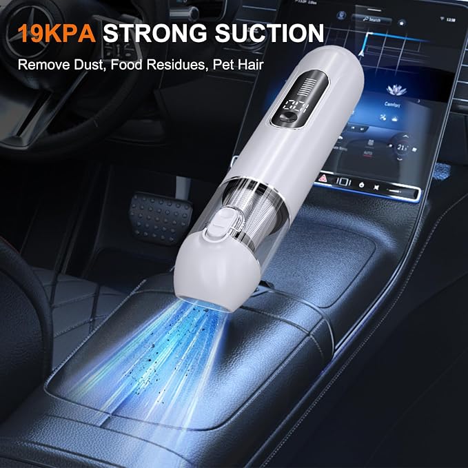 4-in-1 Handheld Cordless Car Vacuum – 19000PA, Brushless Motor, 2-in-1 Blow & - Image 2