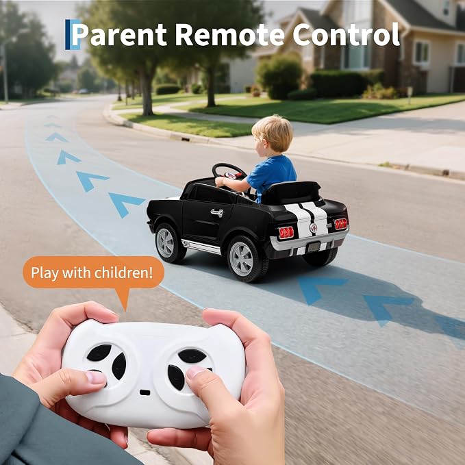 12V Ride on Car Licensed Shelby GT350, Battery Powered Ride On Toy - Image 3