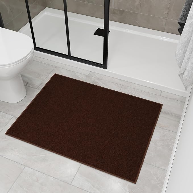 Ottomanson Rugs for Entryway 2'3" x 3' Non Slip Solid Small Area Rugs Durable - Image 10