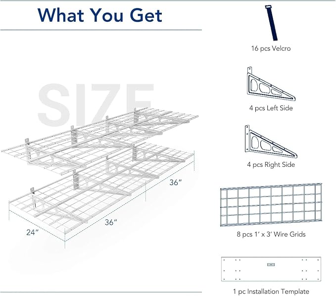 FLEXIMOUNTS 2-Pack 2x6ft Garage Shelving - Image 2