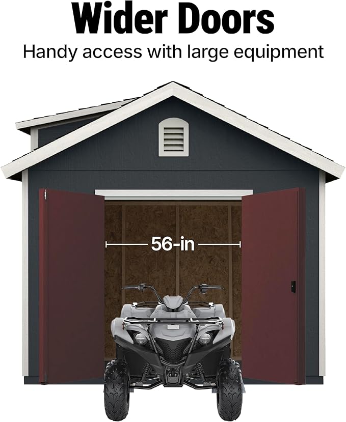 Handy Home Products Designer 12x10 Wooden Storage Shed - Image 7