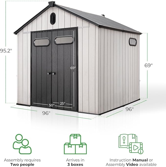EconoHome 8x8 Ft Outdoor Storage Shed - Image 2