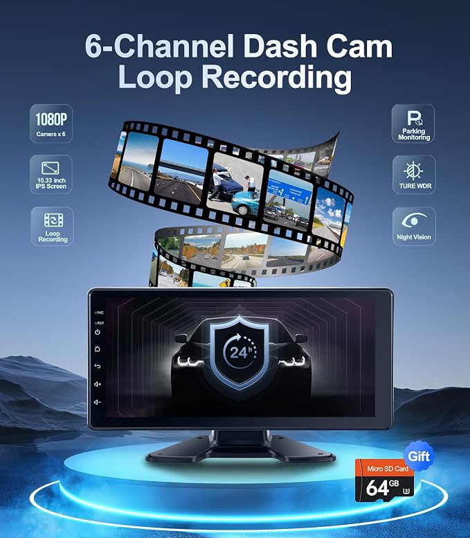 6-Channel 1080P Dash Cam Backup Camera System - Image 3