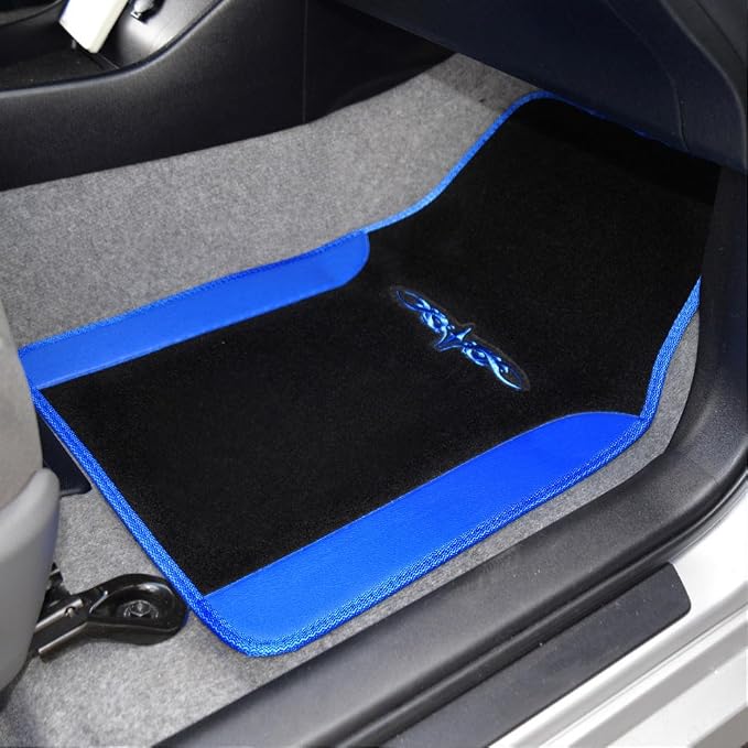 BDK carXS Fresh Two-Tone Carpet Floor Mats, Tribal Tattoo Design - Image 4